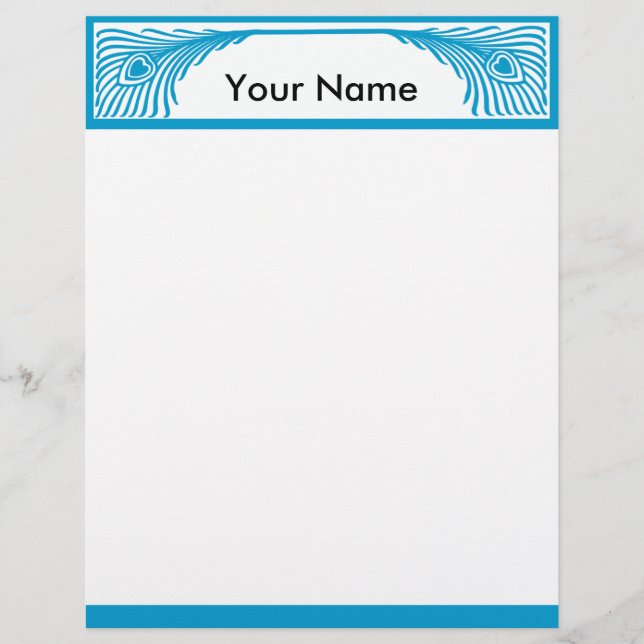 Pfauenfederborder individuell anpassbar (Vorderseite)
