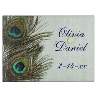 Pfauenfederbräune und -baumabteilung schneidebrett