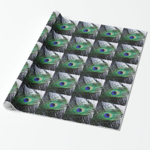 Pfauenfederhalter 1 Wrapping Paper Geschenkpapier