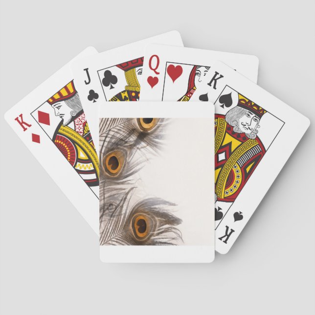 Pfauenfederhalter Spielkarten (Rückseite)