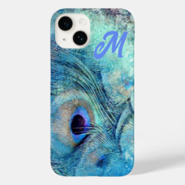 Pfauenfedermarmor blau lila aquamarin Case-Mate iPhone 14 hülle