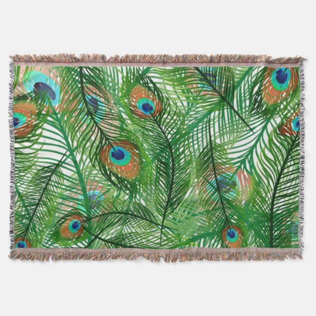 Pfauenfedermuster Decke (Vorderseite)