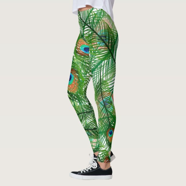 Pfauenfedermuster Leggings (Links)