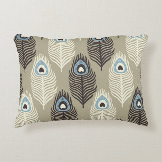 Pfauenfedermuster, vintage Stil. Dekokissen