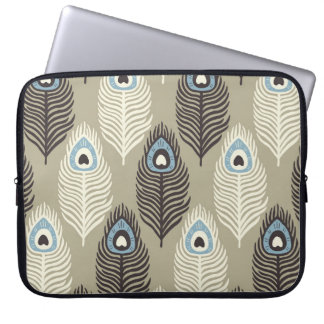 Pfauenfedermuster, vintage Stil. Laptopschutzhülle