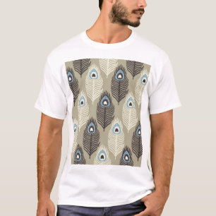 Pfauenfedermuster, Vintager Stil. T-Shirt