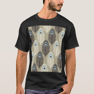 Pfauenfedermuster, Vintager Stil. T-Shirt