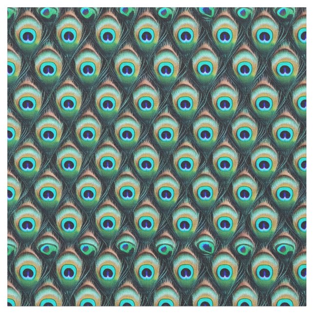 PfauenFedern - 2 Stoff (Nahaufnahme)