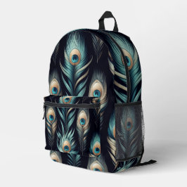 Pfauenfedern Bedruckter Rucksack