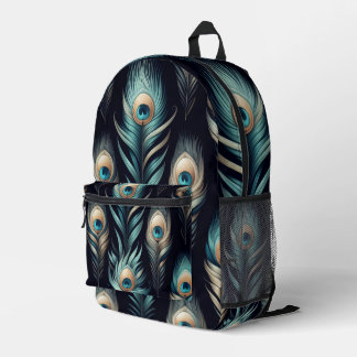 Pfauenfedern Bedruckter Rucksack