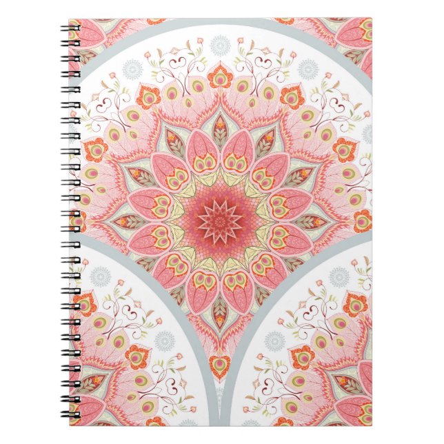 PfauenFedern, Blumenrundschmuck. Notizblock (Vorderseite)