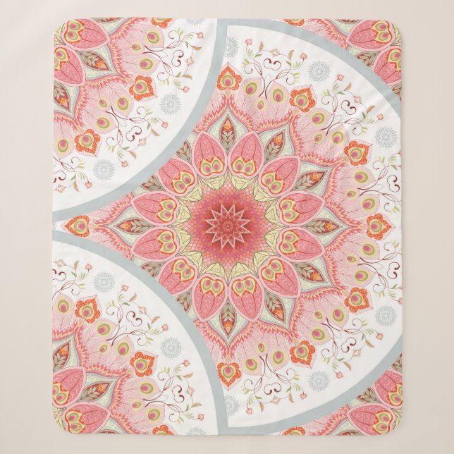 PfauenFedern, Blumenrundschmuck. Sherpadecke (Vorderseite)