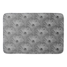 Pfauenfedern elegantes silbergraues Muster