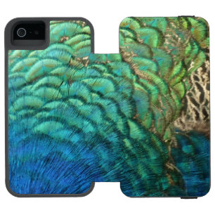 Pfauenfedern I Farbige abstrakte Naturgestaltung Incipio Watson™ iPhone 5 Geldbörsen Hülle