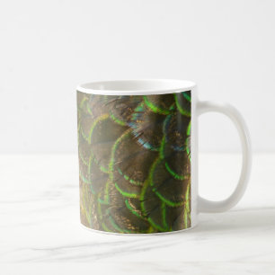 Pfauenfedern III (weiblich) Subtiles Naturdesign Kaffeetasse