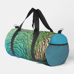 PfauenFedern in farbenprächtiger Abstrakter Natur Duffle Bag
