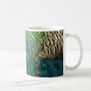 PfauenFedern in farbenprächtiger Abstrakter Natur Kaffeetasse