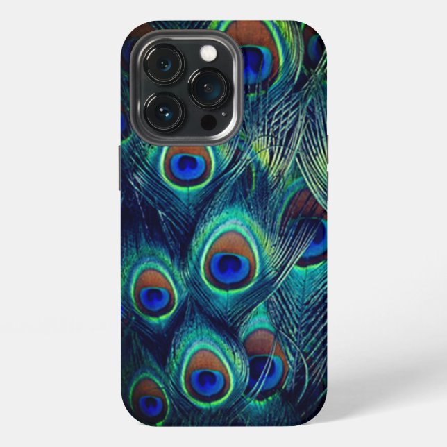 Pfauenfedern   iPhone 13 pro hülle (Hinten)