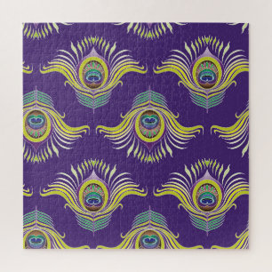 Pfauenfedern: Vintager nahtloser Hintergrund.