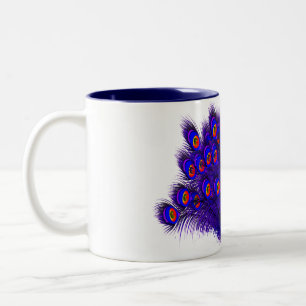 Pfauenfedern Zweifarbige Tasse