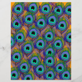 Pfauenfederpapier - Tropenorange