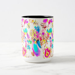Pfauenfreude Art Zweifarbige Tasse