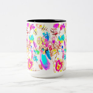 Pfauenfreude Art Zweifarbige Tasse
