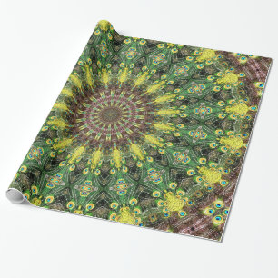 Pfauenfuather Kaleidoskop - Papier 2 Geschenkpapier