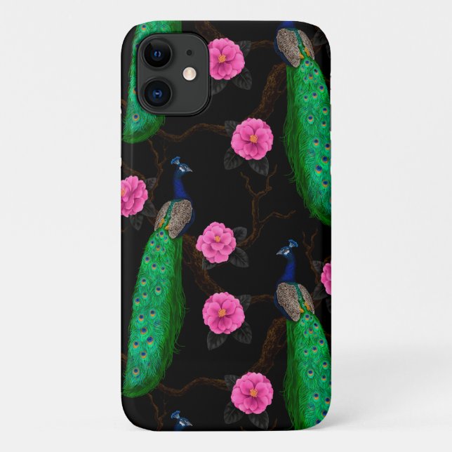 Pfauengarten Case-Mate iPhone Hülle (Rückseite)