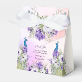 Pfauengeschenk für Purpur-Gastgeschenk Hochzeit Geschenkschachtel
