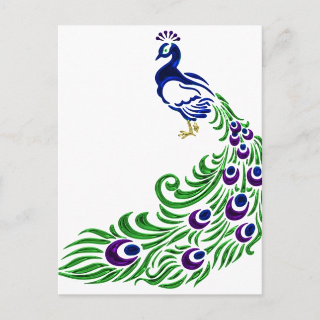 Pfauengeschenke Postkarte (Vorderseite)