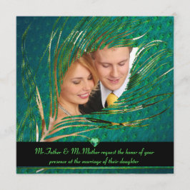 Pfauenhochzeit Foto Einladungen