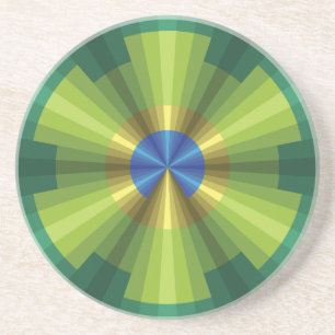 PfauenIllusion-Untersetzer Sandstein Untersetzer