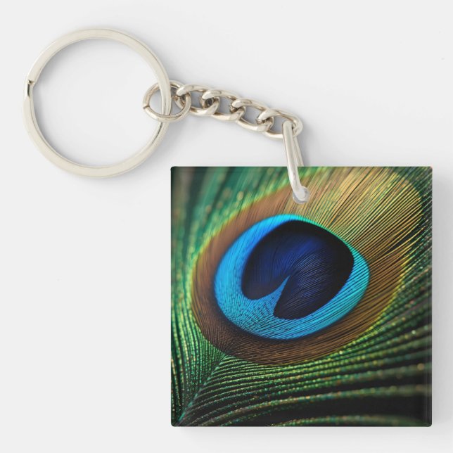 Pfauenjuwel Schlüsselanhänger (Vorderseite)