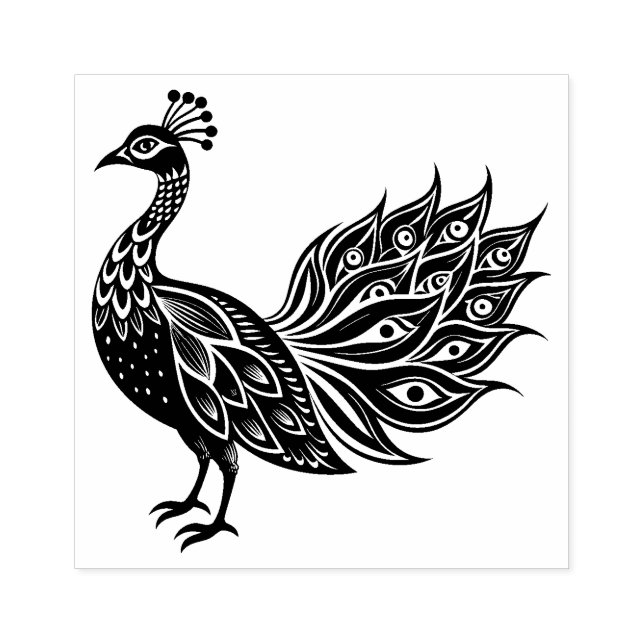 Pfauenkautschuk-Briefmarke Gummistempel (Prägung)