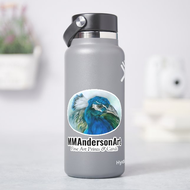Pfauenkentext Aufkleber (HydroFlask)