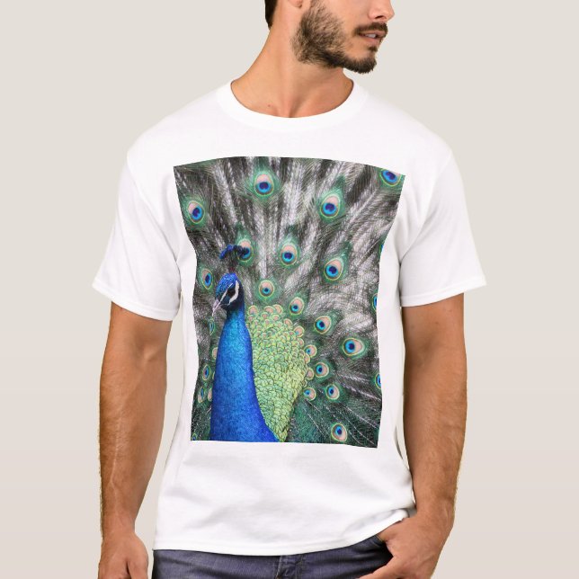 Pfauenmalerei, die seine Federn verbreitet T-Shirt (Vorderseite)