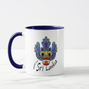 Pfauenmaske Sri Lanka Tasse