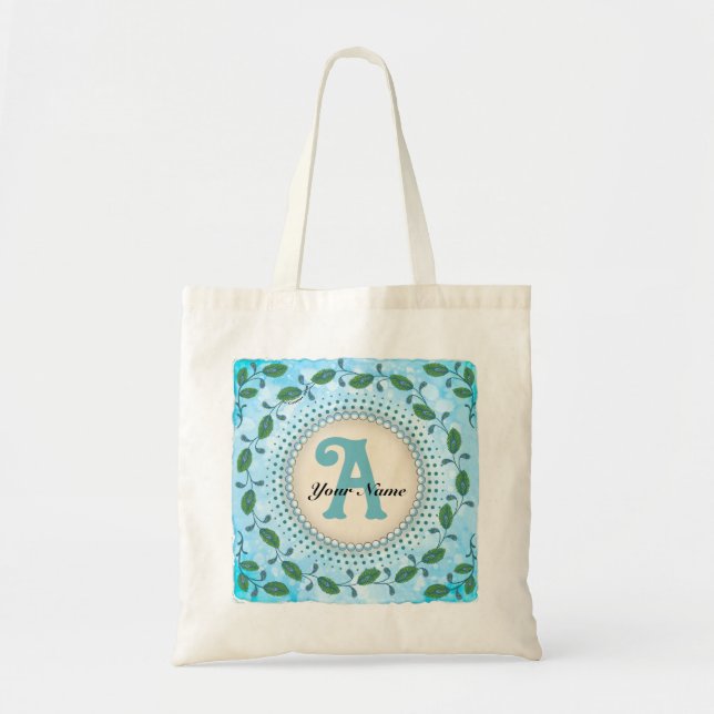 Pfauenmonogramm  tragetasche (Vorne)
