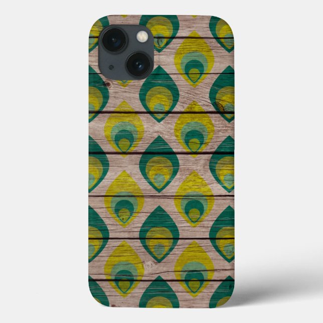 Pfauenmuster auf dem HolziPad Mini Retina Fall Case-Mate iPhone Hülle (Rückseite)