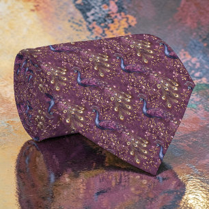 Pfauenmuster-Halstuch nach Maß Krawatte