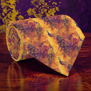 Pfauenmuster-Halstuch nach Maß Krawatte