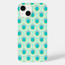 Pfauenmuster Minze Aqua Green Case-Mate iPhone 14 Hülle