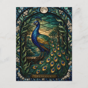 Pfauenpalastgarten Illumina Buntglas Postkarte