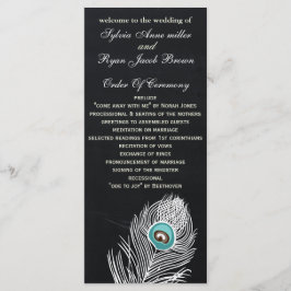 Pfauenpfauenhochzeitprogramme Teelänge Programm