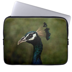 Pfauenprofil Laptopschutzhülle