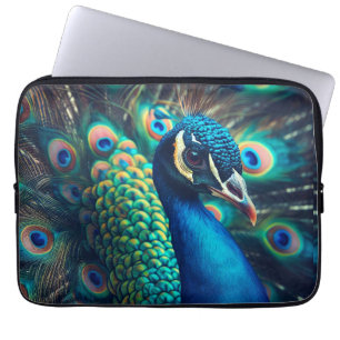 Pfauenprofil Laptopschutzhülle