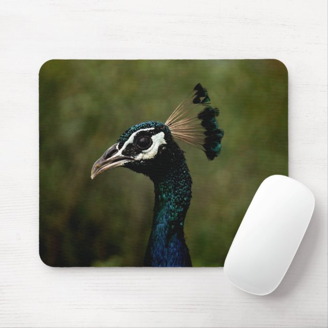 Pfauenprofil Mousepad (Mit Mouse)