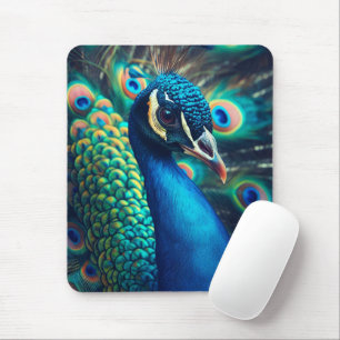 Pfauenprofil Mousepad