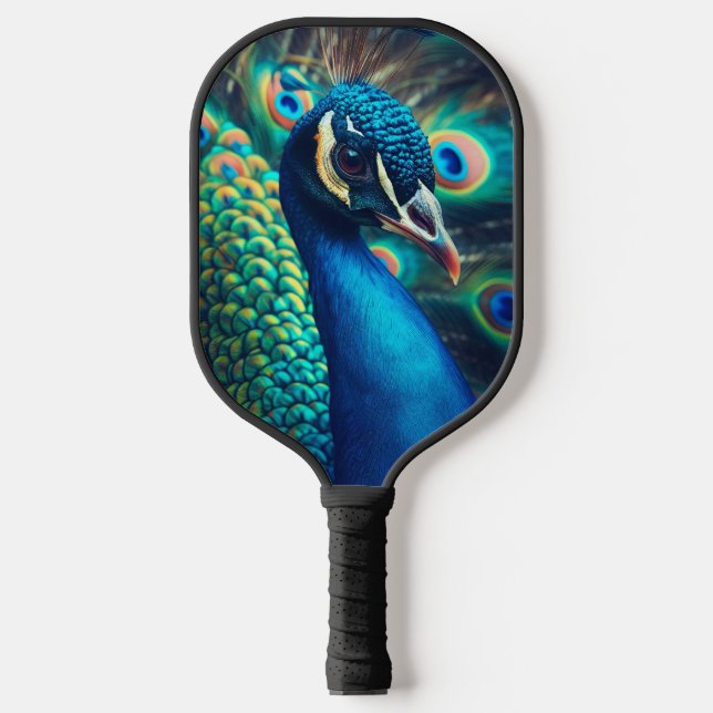 Pfauenprofil Pickleball Schläger (Vorderseite)
